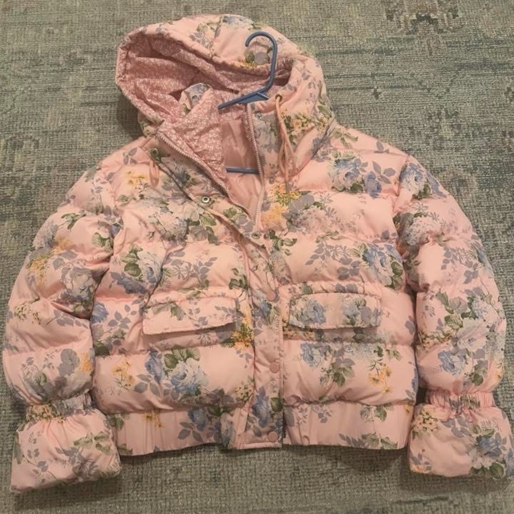 TCEC Pink Floral Puffer Jacket
